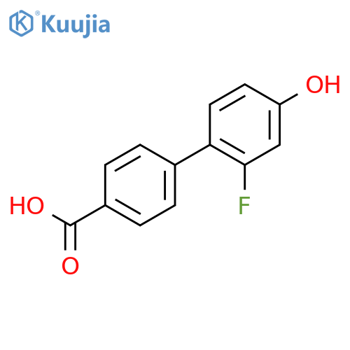 [1,1'-Biphenyl]-4-carboxylicacid, 2'-fluoro-4'-hydroxy- structure