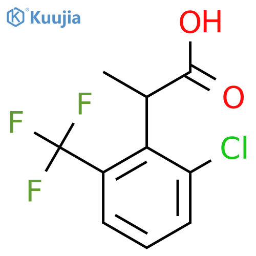 2-2-chloro-6-(trifluoromethyl)phenylpropanoic acid structure