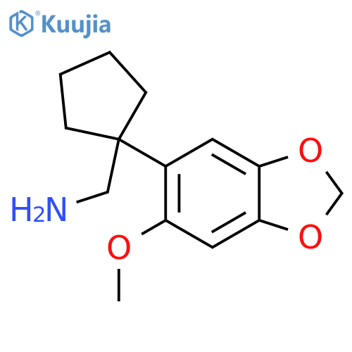 1-(6-methoxy-1,3-dioxaindan-5-yl)cyclopentylmethanamine structure