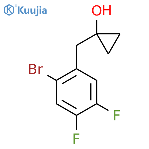 1-(2-bromo-4,5-difluorophenyl)methylcyclopropan-1-ol structure