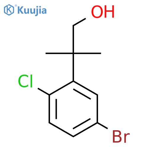 2-(5-bromo-2-chlorophenyl)-2-methylpropan-1-ol structure