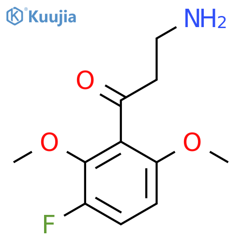 3-Amino-1-(3-fluoro-2,6-dimethoxyphenyl)propan-1-one structure