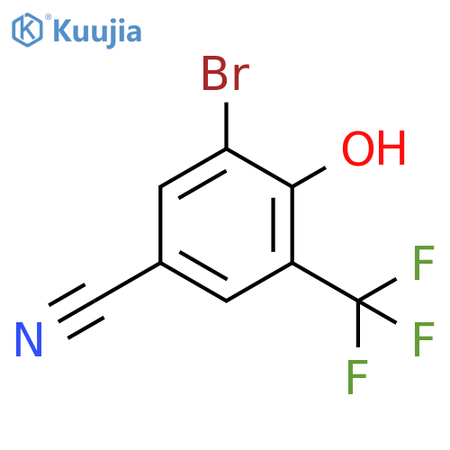 3-bromo-4-hydroxy-5-(trifluoromethyl)benzonitrile structure
