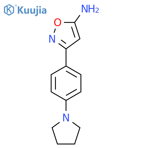 3-4-(pyrrolidin-1-yl)phenyl-1,2-oxazol-5-amine structure