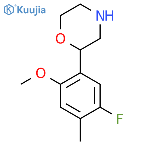 2-(5-fluoro-2-methoxy-4-methylphenyl)morpholine structure