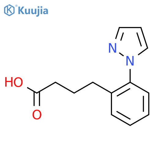 4-2-(1H-pyrazol-1-yl)phenylbutanoic acid structure