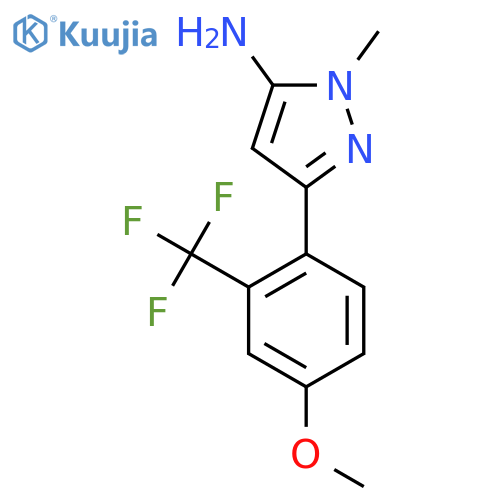 3-4-methoxy-2-(trifluoromethyl)phenyl-1-methyl-1H-pyrazol-5-amine structure