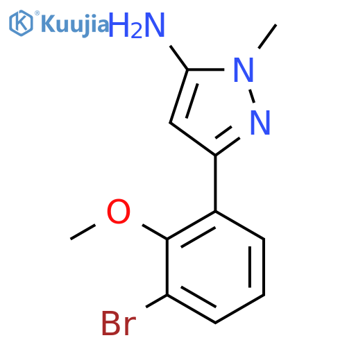 3-(3-bromo-2-methoxyphenyl)-1-methyl-1H-pyrazol-5-amine structure