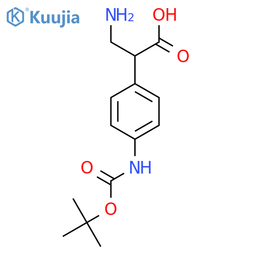 3-amino-2-(4-{(tert-butoxy)carbonylamino}phenyl)propanoic acid structure