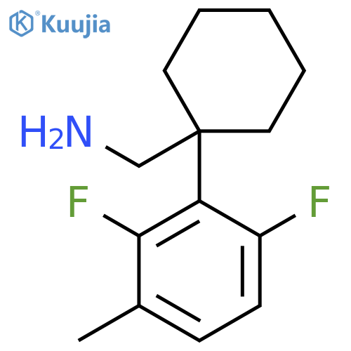 1-(2,6-difluoro-3-methylphenyl)cyclohexylmethanamine structure