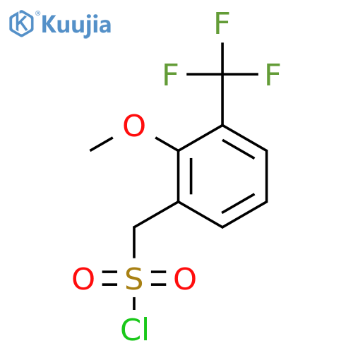 2-methoxy-3-(trifluoromethyl)phenylmethanesulfonyl chloride structure