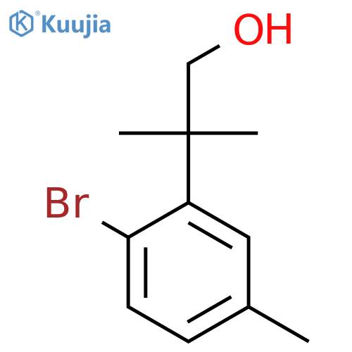 2-(2-bromo-5-methylphenyl)-2-methylpropan-1-ol structure