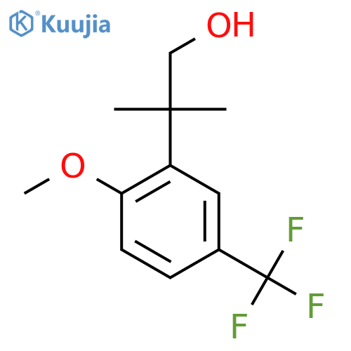 2-2-methoxy-5-(trifluoromethyl)phenyl-2-methylpropan-1-ol structure
