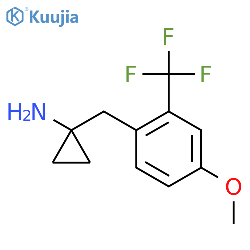 1-{4-methoxy-2-(trifluoromethyl)phenylmethyl}cyclopropan-1-amine structure