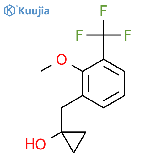 1-{2-methoxy-3-(trifluoromethyl)phenylmethyl}cyclopropan-1-ol structure