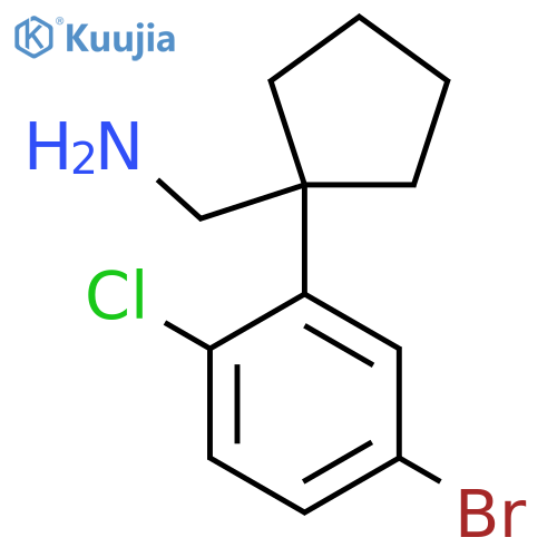 1-(5-bromo-2-chlorophenyl)cyclopentylmethanamine structure