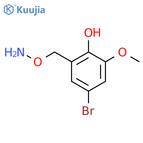 2-(aminooxy)methyl-4-bromo-6-methoxyphenol structure