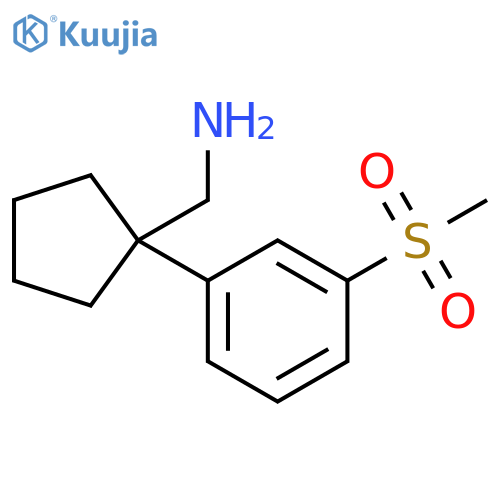 1-(3-methanesulfonylphenyl)cyclopentylmethanamine structure