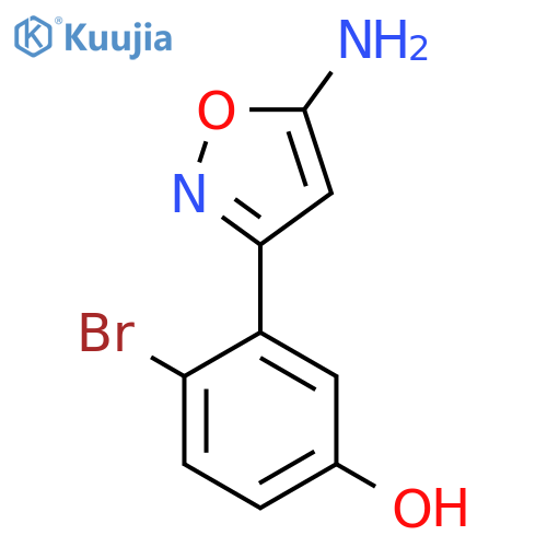 3-(5-amino-1,2-oxazol-3-yl)-4-bromophenol structure