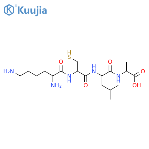 (2s)-2-[[(2s)-2-[[(2r)-2-[[(2s)-2,6-diaminohexanoyl]amino]-3-sulfanylpropanoyl]amino]-4-methylpentanoyl]amino]propanoic Acid structure