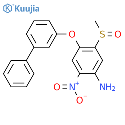 Benzenamine, 4-([1,1'-biphenyl]-3-yloxy)-5-(methylsulfinyl)-2-nitro- structure