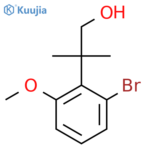 2-(2-bromo-6-methoxyphenyl)-2-methylpropan-1-ol structure