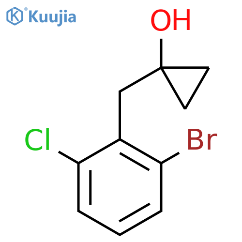 1-(2-bromo-6-chlorophenyl)methylcyclopropan-1-ol structure