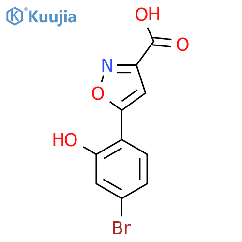 5-(4-Bromo-2-hydroxyphenyl)-1,2-oxazole-3-carboxylic acid structure