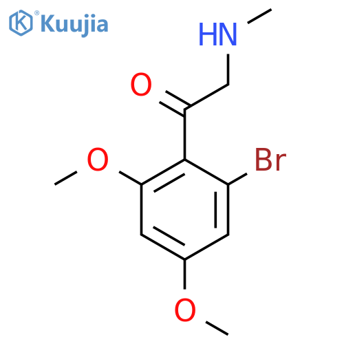 1-(2-bromo-4,6-dimethoxyphenyl)-2-(methylamino)ethan-1-one structure