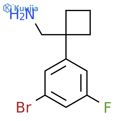 1-(3-bromo-5-fluorophenyl)cyclobutylmethanamine structure