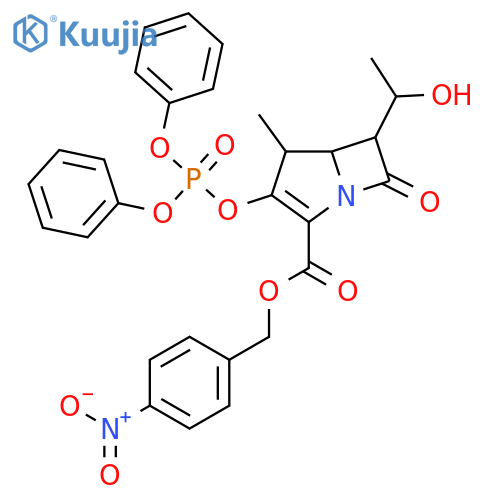 4-Nitrobenzyl (4S,5R,6S)-3-(diphenylphosphono)oxy-6-(R)-1-hydroxyethyl-4-methyl-7-oxo-1-azabicyclo3.2.0hept-2-ene-2-carboxylate structure