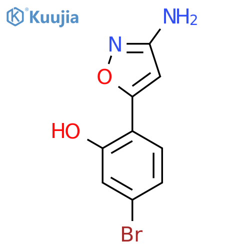 2-(3-amino-1,2-oxazol-5-yl)-5-bromophenol structure