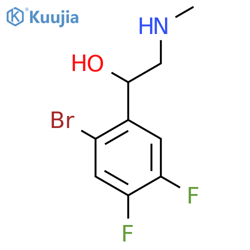 1-(2-bromo-4,5-difluorophenyl)-2-(methylamino)ethan-1-ol structure