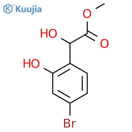 methyl 2-(4-bromo-2-hydroxyphenyl)-2-hydroxyacetate structure