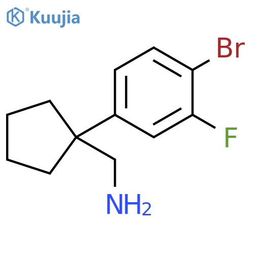 1-(4-bromo-3-fluorophenyl)cyclopentylmethanamine structure