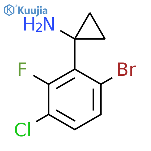 1-(6-bromo-3-chloro-2-fluorophenyl)cyclopropan-1-amine structure