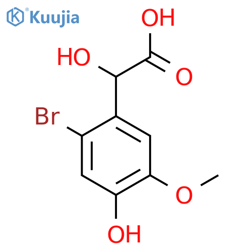 2-(2-bromo-4-hydroxy-5-methoxyphenyl)-2-hydroxyacetic acid structure
