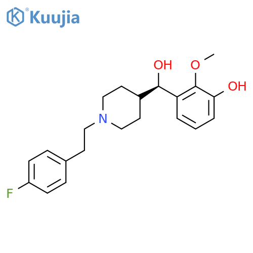 4-Piperidinemethanol,1-[2-(4-fluorophenyl)ethyl]-a-(3-hydroxy-2-methoxyphenyl)-, (aR)- structure