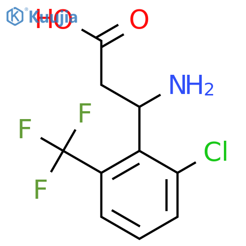 3-amino-3-2-chloro-6-(trifluoromethyl)phenylpropanoic acid structure