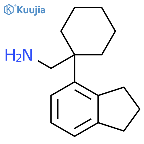 1-(2,3-dihydro-1H-inden-4-yl)cyclohexylmethanamine structure