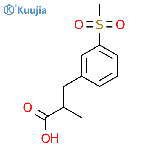 3-(3-methanesulfonylphenyl)-2-methylpropanoic acid structure