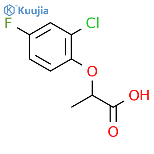 2-(2-Chloro-4-fluorophenoxy)propanoic acid structure