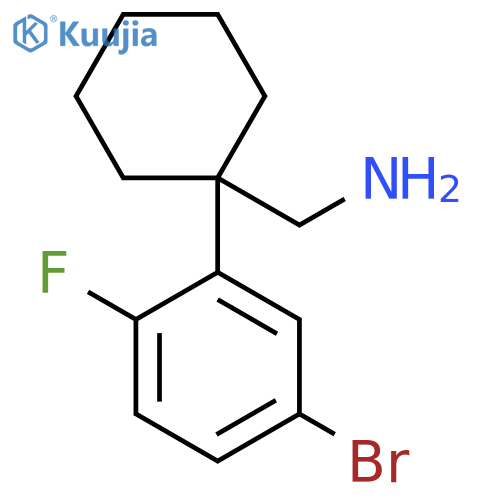 1-(5-bromo-2-fluorophenyl)cyclohexylmethanamine structure