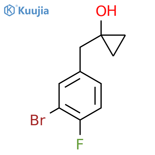 1-(3-bromo-4-fluorophenyl)methylcyclopropan-1-ol structure