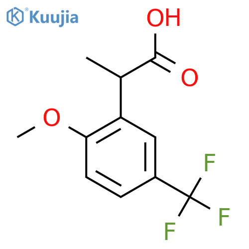 2-2-methoxy-5-(trifluoromethyl)phenylpropanoic acid structure
