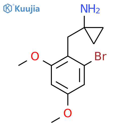 1-(2-bromo-4,6-dimethoxyphenyl)methylcyclopropan-1-amine structure