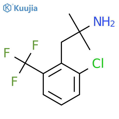 1-2-chloro-6-(trifluoromethyl)phenyl-2-methylpropan-2-amine structure