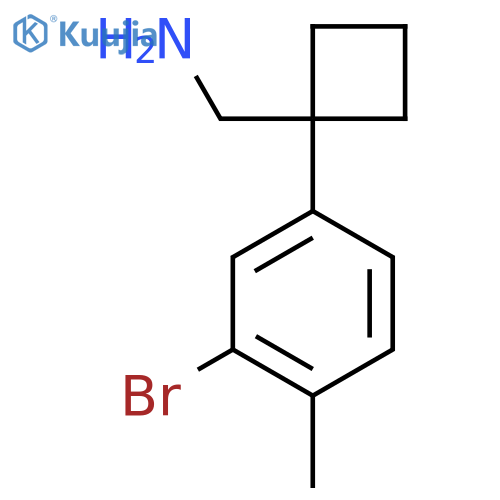1-(3-bromo-4-methylphenyl)cyclobutylmethanamine structure