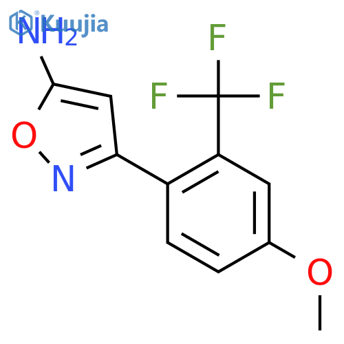 3-4-methoxy-2-(trifluoromethyl)phenyl-1,2-oxazol-5-amine structure
