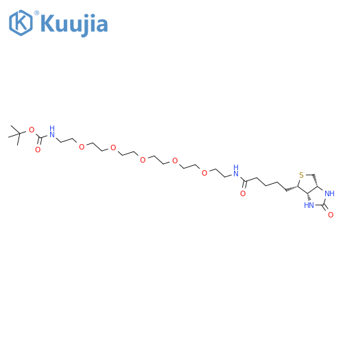 Biotin-PEG5-NH-Boc structure